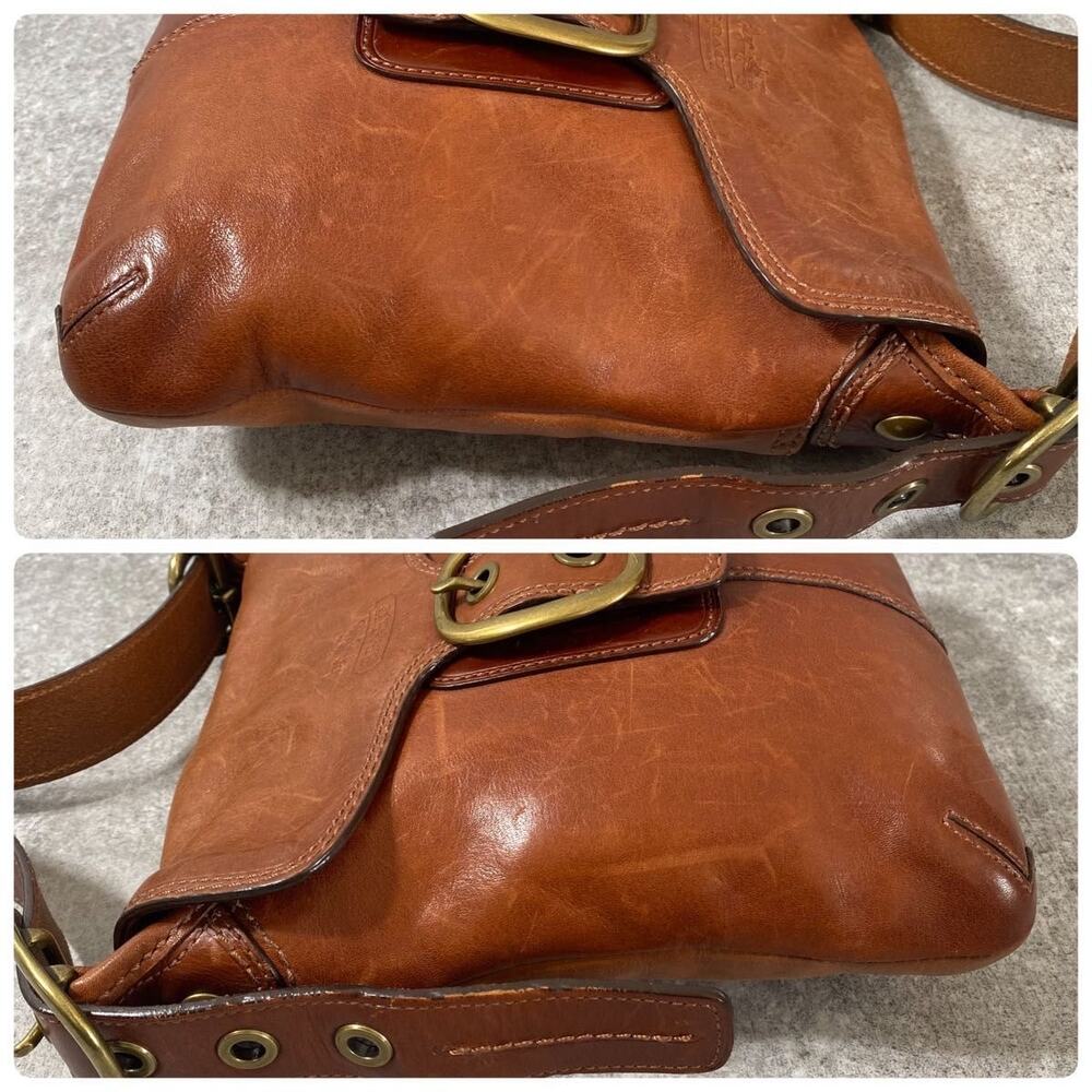 Coach Soho Bleecker Legacy Buckle Flap Bag Whiskey Distressed - Picture 14 of 14